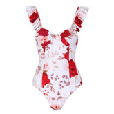 Maillot de bain une pièce à imprimé floral frais Maillot de bain une pièce à sac rigide